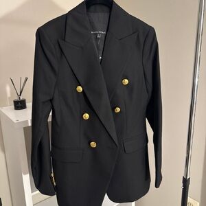 NWOT banana republic long blazer gold buttons size 2